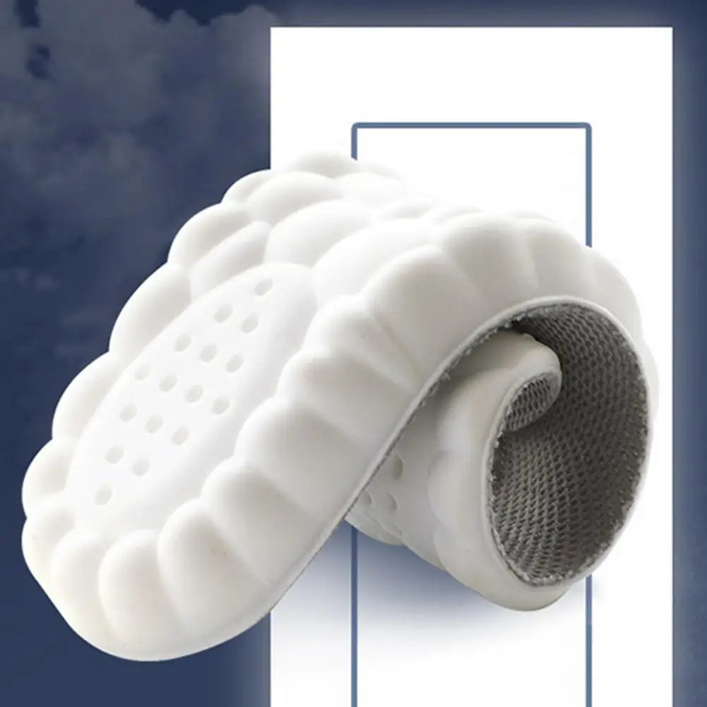 Memory Foam Insoles Cut to Fit Cloud Soles Breathable Inserts with Arch Support Shock-Absorbing Shoe Steppers for Sneakers