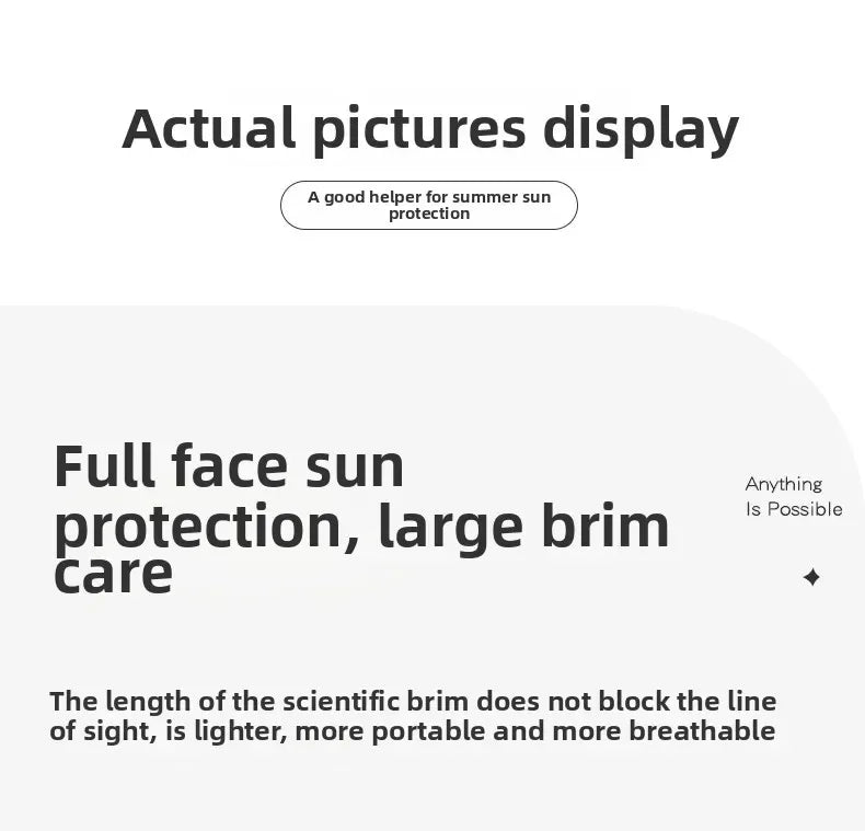 2025 Wide Brim Solar Fan Hat Sun Protection with Dual Power (Solar USB) Adjustable Outdoor Beach ‌Hike Fishing Hat for Men Women