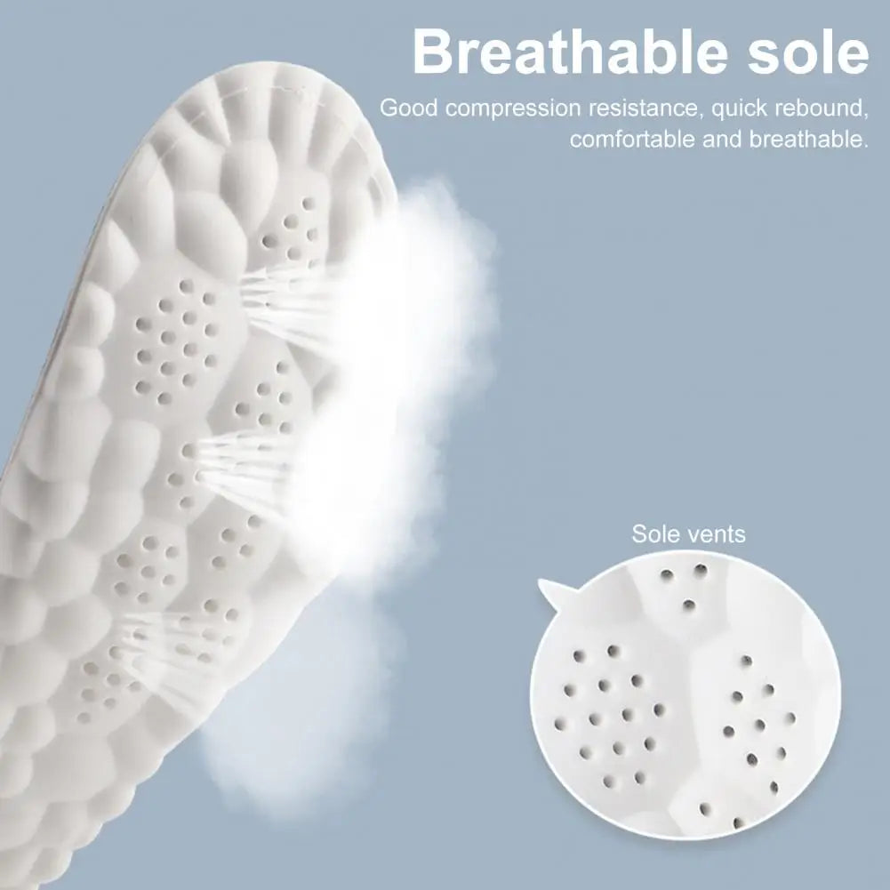 Memory Foam Insoles Cut to Fit Cloud Soles Breathable Inserts with Arch Support Shock-Absorbing Shoe Steppers for Sneakers