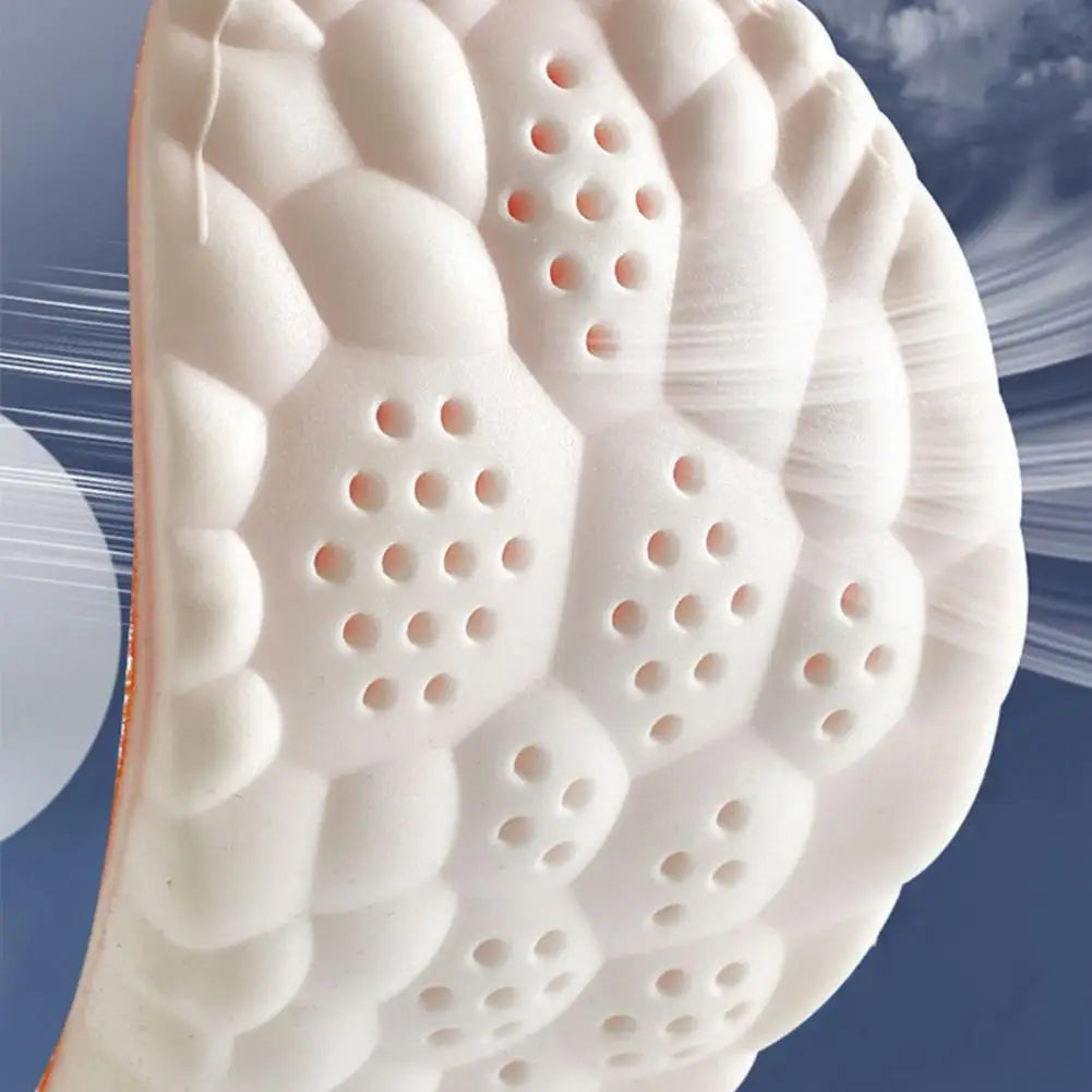 Memory Foam Insoles Cut to Fit Cloud Soles Breathable Inserts with Arch Support Shock-Absorbing Shoe Steppers for Sneakers